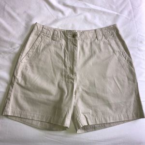 Women’s LL Bean shorts. Khaki color, size 8, NWT
